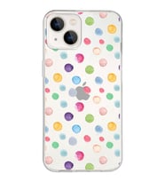 PrintiFy Apple  iPhone 13 ile Uyumlu 1mm Slim Fit Water Color 6 Baskılı Şeffaf  Kılıf