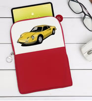 BK Gift Klasik Araç Tasarımlı Taşınabilir Koruyucu Tablet Kılıfı & Organizer Çanta - Kırmızı-7