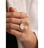 Kişiye Özel 925 Ayar Gümüş Şık Minimal Kuş Kolye (Gold)