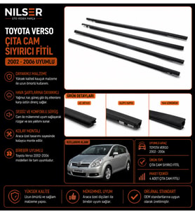 Toyota Verso Çıta Cam Sıyırıcı Fitil 2002-2006