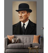 Mustafa Kemal Atatürk Dekoratif Kanvas - Mdf Ahşap Tablo