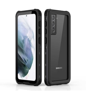 Galaxy S21 Plus Kılıf 1-1 Su Geçirmez Kılıf (Siyah)
