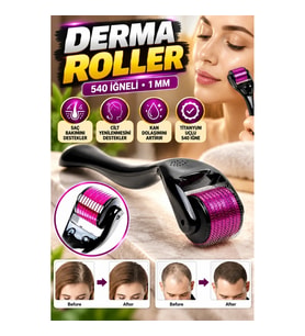 Derma Roller Titanyum Uçlu 540 İğneli 1 Mm Saç ve Cilt Bakım Masaj Aleti