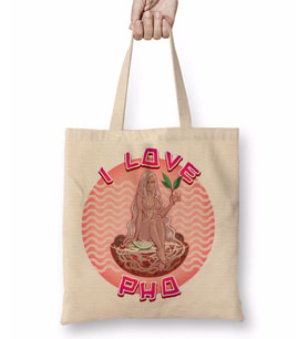 I Love Ramen Bez Çanta Uzun Saplı