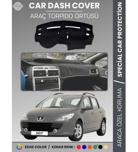 PEUGEOT 307 (2001-2008) Torpido Örtüsü Ön Göğüs Koruma Torpido Koruma Birebir Uyum Kaymaz Özel Kesim