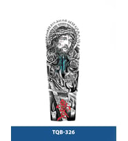 TQB-326 ÇARMAGA ÇEKİLEN İSA MOTİFLİ GEÇİCİ KOL DÖVMESİ-TATTO