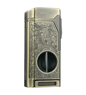 Quantoro Dört Torch Pürmüz V-Kesici/Delicili Bronz Metal Puro Çakmağı - TRZ1183