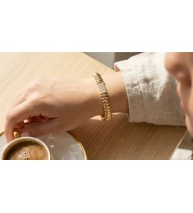 Xuping Dikdörtgen Taşlı 14K Gold Bileklik