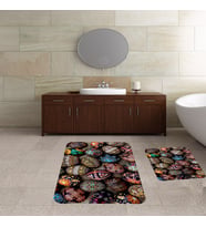 Banyo Halısı Ikili Klozet Takımı Kaymaz Tabanlı Banyo Paspas Takımı (Karışık)