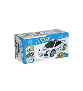 16 cm 3D Sesli  Işıklı Çarp Dön Pilli  Polis Arabası 2020 (Karışık)