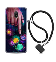 Xiaomi Redmi 8A 8 Pro 9C 9T 10C 11T Pro Kılıf Boyun Askılı Silikon Finger planet 1740