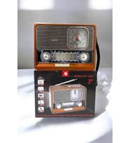 Ahşap Görünümlü Retro Bluetooth Radyo Usb,aux Ve Sd Kart Girişli