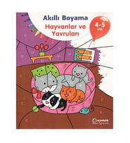 4-5 Yaş Akıllı Boyama Hayvanlar ve Yavruları Uçanbalık Yayınları