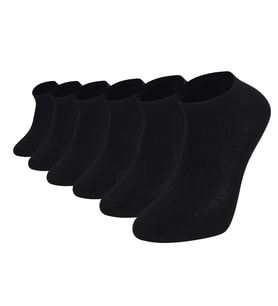 6 Lı Royam Bambu Erkek Dikişsiz Patik Çorap (Siyah)