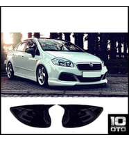 Ayna kapağı Fiat Linea için 2007 2008 2009 2010 2011 2012 2013 2014 2015 aksesuar parlak siyah yarasa BATMAN durumda araba kalkanı