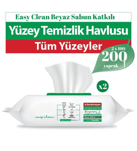 Easy Clean Yüzey Temizlik Havlusu 100 Yaprak X 2 Adet