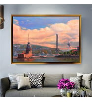 Altın Çerçeveli dekoratif tablo a909 (Gold)