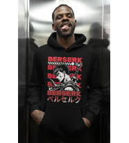 Tasarım Berserk Guts Baskılı Unisex Oversize Anime Karakter Hoodie