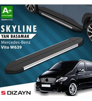 S-Dizayn Mercedes Vito W639 Kısa Şase Skyline Krom Yan Basamak 233 Cm 2004-2014 A+ Kalite