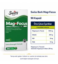 Swiss Bork Mag+Focus Magnezyum Kompleksi 90 Kapsül