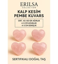 Sertifikalı Kalp Kesim Pembe Kuvars Masaj ve El Taşı – Aşk, Şefkat ve Duygusal Şifa Kristali (Çok Renkli)