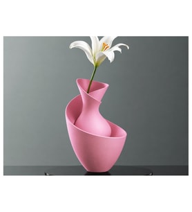 Alvera Bold Vazo – 3D Baskı Akışkan Formlu Dekoratif Vazo-Pembe