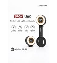 U60 MagSafe Manyetik LED Işık, USB-C Şarjlı, Telefon Selfie & Video Işığı