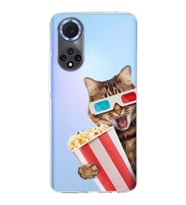 PrintiFy Huawei Nova 9 ile Uyumlu 1mm Slim Fit Kedi 1 050b Baskılı Şeffaf  Kılıf