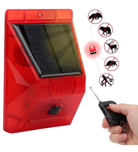 Ayt Powermaster PM-26957 Mikrofonlu Sesli Hayvan Kovucu Alarm Cihazı Solar Güneş Enerjili Panelli Vahşi Hayvan Kovacağı