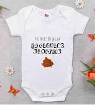 BK Kids Düzelcez İnşallah Tasarımlı Beyaz Bebek Body Zıbın-1