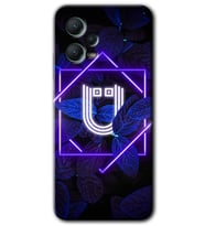 Redmi Note 12 5G Kılıf HD Desen Baskılı Kılıf - Dark Neon Yaprak Ü Harfi