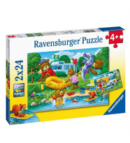 Ravensburger Puzzle 2x24 Parça Ayı Ailesi Kampta 5247