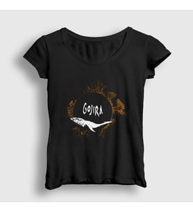 Presmono Kadın Siyah Mars To Sirius V1 Gojira T-Shirt 53237tt