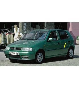 VW Polo Hatchback 1994-1999 Sol Arka Kapı Orta Çıtası Siyah 6N4853753A