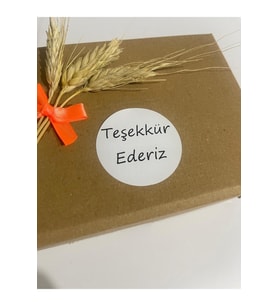 Teşekkür ederiz Siyah Yazılı Yuvarlak Yapışkanlı Etiket 3x3 cm 150 adet