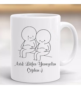 Kişiye Özel Kupa Bardak Artık Lütfen Yemeyelim-
