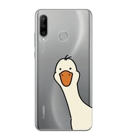 Huawei P30 Lite Uyumlu Sevimli Ördek Desenli Şeffaf Telefon Kılıfı