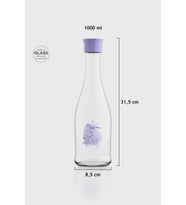 Renga Gala Symbol Desenli 1000 ml Cam Karaf 212011 Bej (Mor)