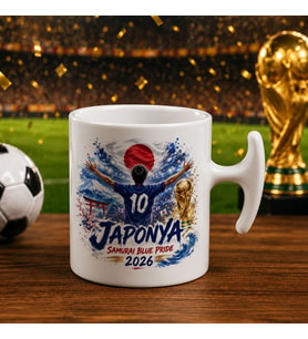 BK Gift Japonya Taraftar Temalı 2026 Dünya Kupası Tasarımlı Hammer Kupa Bardak