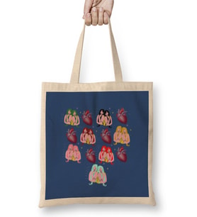 Women Heart Zodiac Symbols Sticke Bez Çanta Uzun Saplı
