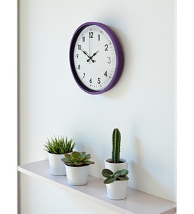 36 Cm Mor Dekoratif Duvar Saati (Standart)