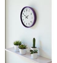 36 Cm Mor Dekoratif Duvar Saati (Standart)