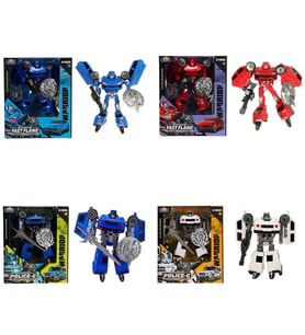 Nessiworld 5039 SUN-YFN-ROBOT TRANSFORMER POLICE-G/FAST FLAME 2R 2A