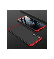 Huawei Nova 5T Uyumlu Kılıf Zore Ays Kapak (Siyah-Kırmızı)