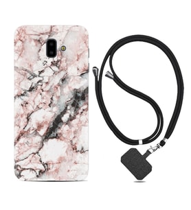 Samsung J6 Plus J7 Prime J7 Pro M20 Kılıf Boyun Askılı Silikon Colorfull Marble 2 1389