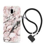 Samsung J6 Plus J7 Prime J7 Pro M20 Kılıf Boyun Askılı Silikon Colorfull Marble 2 1389