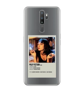 Oppo A5 2020 / A9 2020 Uyumlu Pulp Fiction Minimalist Poster Desenli Şeffaf Telefon Kılıfı