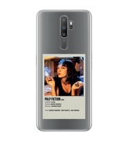 Oppo A5 2020 / A9 2020 Uyumlu Pulp Fiction Minimalist Poster Desenli Şeffaf Telefon Kılıfı