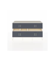 Kronos Konsol 8 Raflı 8 Kapaklı 176x59x99 Aytaşı-Antrasit/Aytaşı