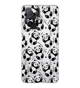 Xiaomi  Mi 11T Pro  Kamera Korumalı Kapak Panda Tasarımlı Şeffaf  Kılıf